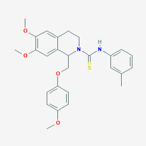 6,7-dimethoxy-1-[(4-methoxyphenoxy)methyl]-N-(3-methylphenyl)-3,4-dihydroisoquinoline-2(1H)-carbothioamide