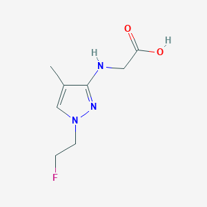 2-[[1-(2-Fluoroethyl)-4-methylpyrazol-3-yl]amino]acetic acid