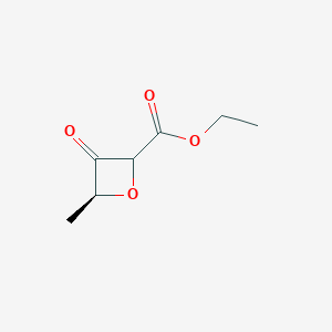 molecular formula C7H10O4 B3009987 Ethyl (4S)-4-methyl-3-oxooxetane-2-carboxylate CAS No. 2460745-63-3
