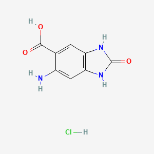 6-Amino-2-oxo-1,3-dihydrobenzimidazole-5-carboxylic acid;hydrochloride