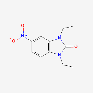 molecular formula C11H13N3O3 B3010003 1,3-diethyl-5-nitro-1,3-dihydro-2H-benzimidazol-2-one CAS No. 24786-47-8