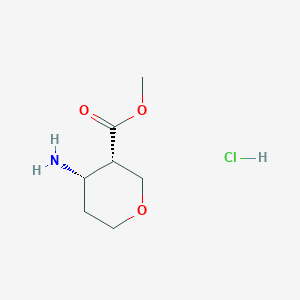 molecular formula C7H14ClNO3 B3010008 (3S,4S)-Methyl 4-aminotetrahydro-2H-pyran-3-carboxylate hydrochloride CAS No. 2216747-07-6