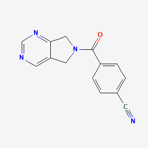 4-(6,7-dihydro-5H-pyrrolo[3,4-d]pyrimidine-6-carbonyl)benzonitrile