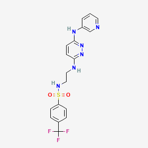 N-(2-((6-(pyridin-3-ylamino)pyridazin-3-yl)amino)ethyl)-4-(trifluoromethyl)benzenesulfonamide