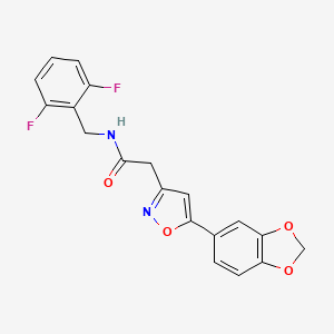 2-(5-(benzo[d][1,3]dioxol-5-yl)isoxazol-3-yl)-N-(2,6-difluorobenzyl)acetamide