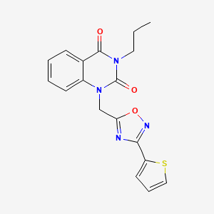 3-propyl-1-((3-(thiophen-2-yl)-1,2,4-oxadiazol-5-yl)methyl)quinazoline-2,4(1H,3H)-dione
