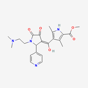 methyl 4-(1-(2-(dimethylamino)ethyl)-4-hydroxy-5-oxo-2-(pyridin-4-yl)-2,5-dihydro-1H-pyrrole-3-carbonyl)-3,5-dimethyl-1H-pyrrole-2-carboxylate