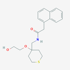 N-((4-(2-hydroxyethoxy)tetrahydro-2H-thiopyran-4-yl)methyl)-2-(naphthalen-1-yl)acetamide