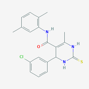 4-(3-chlorophenyl)-N-(2,5-dimethylphenyl)-6-methyl-2-sulfanylidene-3,4-dihydro-1H-pyrimidine-5-carboxamide