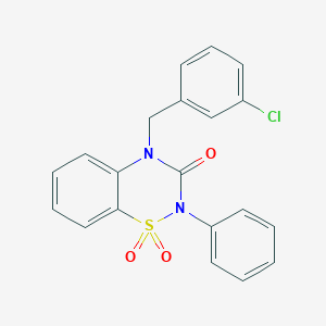 4-(3-chlorobenzyl)-2-phenyl-2H-1,2,4-benzothiadiazin-3(4H)-one 1,1-dioxide
