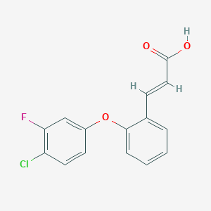3-[2-(4-Chloro-3-fluorophenoxy)phenyl]acrylic acid