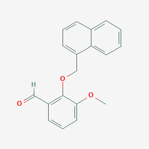 molecular formula C19H16O3 B3010061 3-Methoxy-2-(naphthalen-1-ylmethoxy)benzaldehyde CAS No. 938313-62-3
