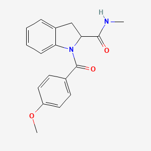 molecular formula C18H18N2O3 B3010063 1-(4-甲氧基苯甲酰基)-N-甲基吲哚啉-2-甲酰胺 CAS No. 1101191-28-9