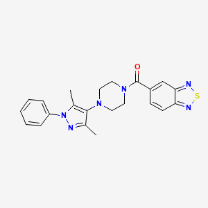 benzo[c][1,2,5]thiadiazol-5-yl(4-(3,5-dimethyl-1-phenyl-1H-pyrazol-4-yl)piperazin-1-yl)methanone