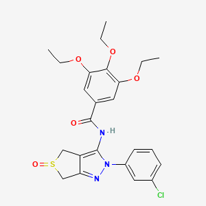 N-(2-(3-chlorophenyl)-5-oxido-4,6-dihydro-2H-thieno[3,4-c]pyrazol-3-yl)-3,4,5-triethoxybenzamide