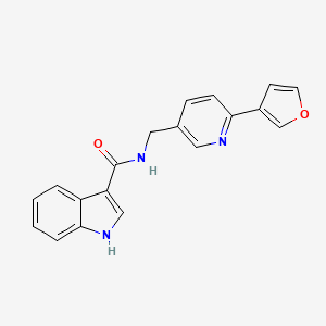 N-((6-(furan-3-yl)pyridin-3-yl)methyl)-1H-indole-3-carboxamide