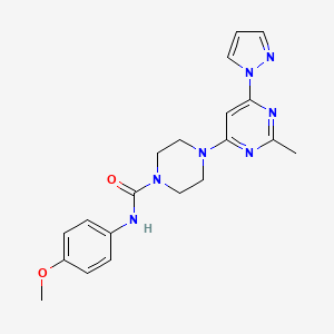 N-(4-methoxyphenyl)-4-(2-methyl-6-(1H-pyrazol-1-yl)pyrimidin-4-yl)piperazine-1-carboxamide