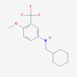 molecular formula C15H20F3NO B3010084 N-(cyclohexylmethyl)-4-methoxy-3-(trifluoromethyl)aniline CAS No. 1397193-28-0