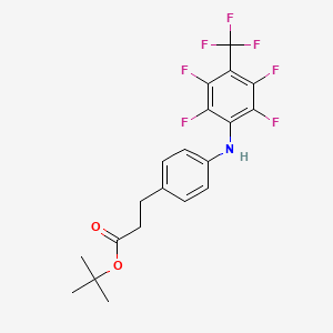 Tert-butyl 3-(4-((2,3,5,6-tetrafluoro-4-(trifluoromethyl)phenyl)amino)phenyl)propanoate