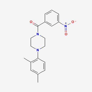 molecular formula C19H21N3O3 B3010088 (4-(2,4-二甲基苯基)哌嗪-1-基)(3-硝基苯基)甲酮 CAS No. 694472-64-5