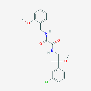 molecular formula C20H23ClN2O4 B3010093 N1-(2-(3-chlorophenyl)-2-methoxypropyl)-N2-(2-methoxybenzyl)oxalamide CAS No. 1706211-83-7