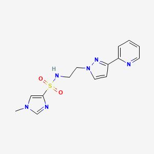 1-methyl-N-(2-(3-(pyridin-2-yl)-1H-pyrazol-1-yl)ethyl)-1H-imidazole-4-sulfonamide