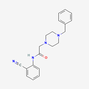 2-(4-benzylpiperazin-1-yl)-N-(2-cyanophenyl)acetamide