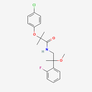 2-(4-chlorophenoxy)-N-(2-(2-fluorophenyl)-2-methoxypropyl)-2-methylpropanamide