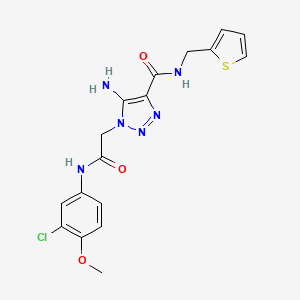 5-amino-1-{2-[(3-chloro-4-methoxyphenyl)amino]-2-oxoethyl}-N-(2-thienylmethyl)-1H-1,2,3-triazole-4-carboxamide
