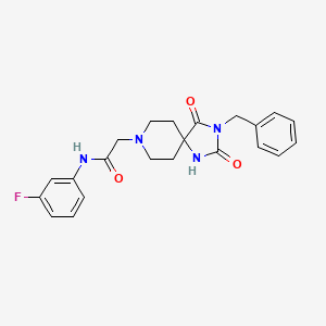 2-(3-benzyl-2,4-dioxo-1,3,8-triazaspiro[4.5]decan-8-yl)-N-(3-fluorophenyl)acetamide