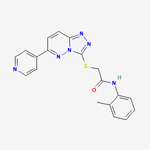 molecular formula C19H16N6OS B3010130 N-(2-甲基苯基)-2-[(6-吡啶-4-基-[1,2,4]三唑并[4,3-b]哒嗪-3-基)硫代]乙酰胺 CAS No. 891110-25-1