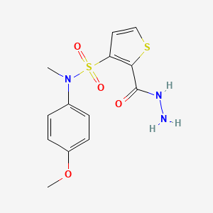 2-(hydrazinocarbonyl)-N-(4-methoxyphenyl)-N-methylthiophene-3-sulfonamide