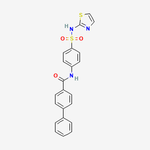 4-phenyl-N-[4-(1,3-thiazol-2-ylsulfamoyl)phenyl]benzamide