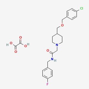 2-(4-(((4-chlorobenzyl)oxy)methyl)piperidin-1-yl)-N-(4-fluorobenzyl)acetamide oxalate