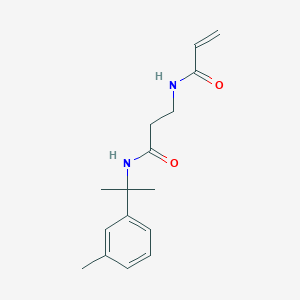molecular formula C16H22N2O2 B3010140 N-[2-(3-Methylphenyl)propan-2-yl]-3-(prop-2-enoylamino)propanamide CAS No. 2197633-51-3