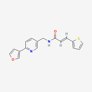 molecular formula C17H14N2O2S B3010143 (E)-N-((6-(furan-3-yl)pyridin-3-yl)methyl)-3-(thiophen-2-yl)acrylamide CAS No. 2035000-29-2