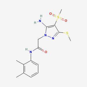 2-(5-amino-4-(methylsulfonyl)-3-(methylthio)-1H-pyrazol-1-yl)-N-(2,3-dimethylphenyl)acetamide