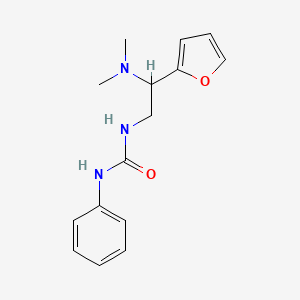 molecular formula C15H19N3O2 B3010148 1-(2-(Dimethylamino)-2-(furan-2-yl)ethyl)-3-phenylurea CAS No. 941964-10-9
