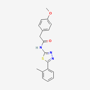 2-(4-methoxyphenyl)-N-(5-(o-tolyl)-1,3,4-thiadiazol-2-yl)acetamide