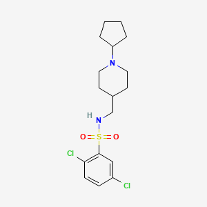 2,5-dichloro-N-((1-cyclopentylpiperidin-4-yl)methyl)benzenesulfonamide