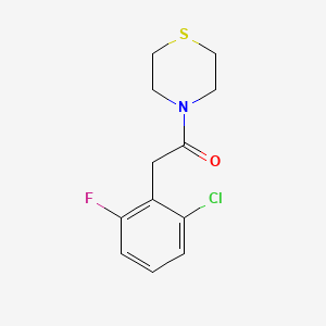 molecular formula C12H13ClFNOS B3010156 2-(2-Chloro-6-fluorophenyl)-1-thiomorpholin-4-ylethanone CAS No. 2327340-93-0