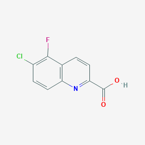 molecular formula C10H5ClFNO2 B3010157 6-Chloro-5-fluoro-quinoline-2-carboxylic acid CAS No. 2250242-64-7
