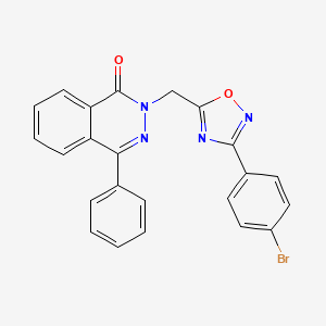 molecular formula C23H15BrN4O2 B3010158 2-((3-(4-bromophenyl)-1,2,4-oxadiazol-5-yl)methyl)-4-phenylphthalazin-1(2H)-one CAS No. 1190014-07-3