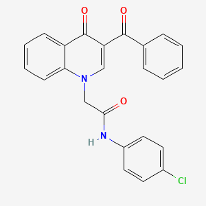 2-(3-benzoyl-4-oxoquinolin-1-yl)-N-(4-chlorophenyl)acetamide