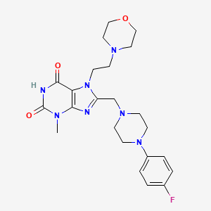 8-{[4-(4-fluorophenyl)piperazin-1-yl]methyl}-3-methyl-7-(2-morpholin-4-ylethyl)-3,7-dihydro-1H-purine-2,6-dione