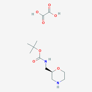 molecular formula C12H22N2O7 B3010191 (S)-tert-Butyl (morpholin-2-ylmethyl)carbamate oxalate CAS No. 1820575-28-7