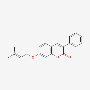 molecular formula C20H18O3 B3010195 7-((3-methylbut-2-en-1-yl)oxy)-3-phenyl-2H-chromen-2-one CAS No. 869079-90-3