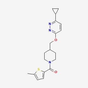 [4-[(6-Cyclopropylpyridazin-3-yl)oxymethyl]piperidin-1-yl]-(5-methylthiophen-2-yl)methanone