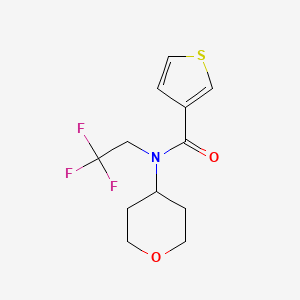 N-(tetrahydro-2H-pyran-4-yl)-N-(2,2,2-trifluoroethyl)thiophene-3-carboxamide