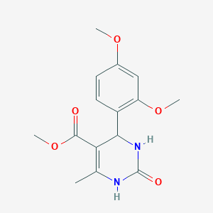 molecular formula C15H18N2O5 B3010205 Methyl 4-(2,4-dimethoxyphenyl)-6-methyl-2-oxo-1,2,3,4-tetrahydropyrimidine-5-carboxylate CAS No. 293764-09-7